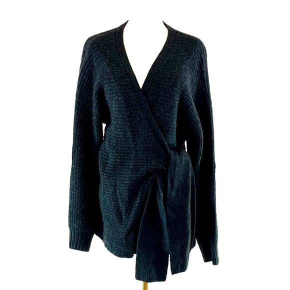 Love Whit by Whitney Port Sweaters - Love, Whit by Whitney Port, Side Tie Sweater in Dark Gray, M